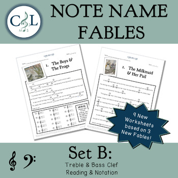 Preview of Note Name Fables: Set B