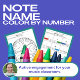 Note Name Music Coloring Page Music Worksheet