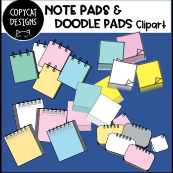 Note Pads and Doodle Pads Clip Art Accents Hand Drawn Set by Copycat Designs