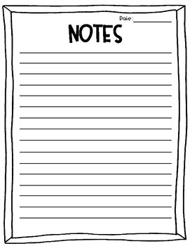 Note Paper by MH Marketplace | TPT