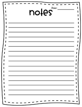 Note Paper - FREE by MH Marketplace | TPT