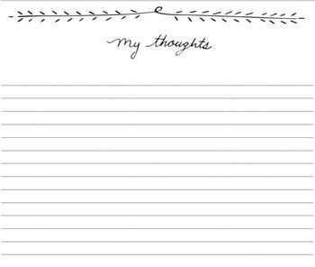 Preview of Note Paper - "My Thoughts"