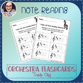 Treble Clef Note Reading Flash Cards