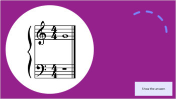 Preview of Sample Music Note Reading Digital Flashcards