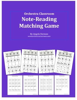 Preview of Note-Reading Matching Game for Orchestra