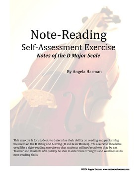 Preview of Note Reading Self-Assessment Exercise for Orchestra