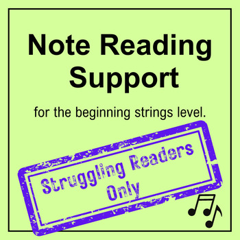 Preview of Note Reading Support - Violin, Viola, Cello, Bass