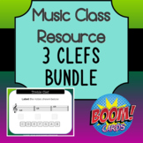 Note Reading in Three Clefs Boom Card Bundle