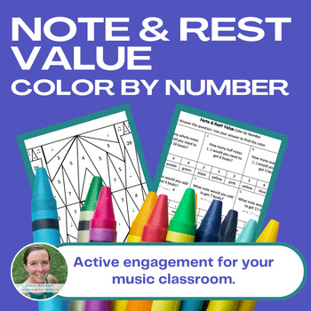 Preview of Note & Rest Value Color by Number Music Activity