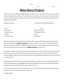 Preview of Note Story Project