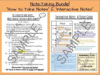 Preview of Note Taking Bundle!