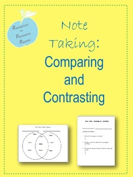 Preview of Note Taking: Comparing and Contrasting