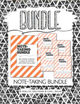 Preview of Note Taking BUNDLE (Cornell, Key Word, Classic & Topical Methods)