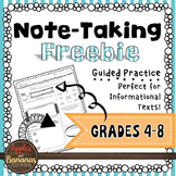 Note-Taking Freebie for Informational Text