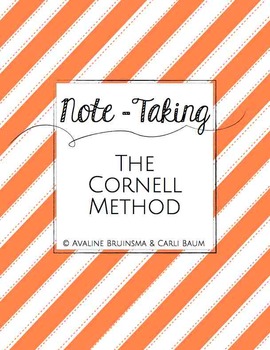 Preview of Note Taking - CORNELL METHOD - Lesson Plan & Activities