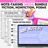 Note-Taking MEGA BUNDLE - Fiction, Nonfiction, Poems (6 re