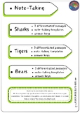 Note Taking - Sharks, Tigers and Bears