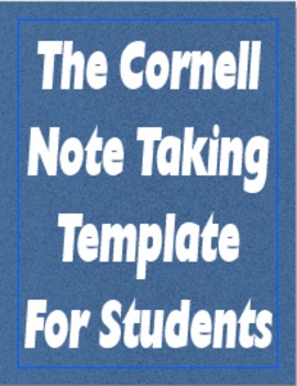 Preview of Note Taking Template