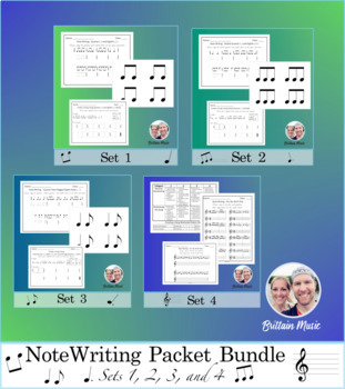 Preview of Note Writing Packet Bundle (Sets 1-4) Rubrics and Printables
