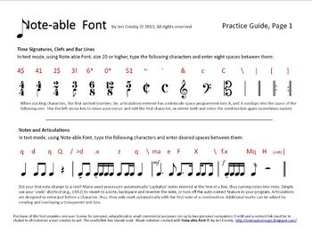 microsoft word music notes font