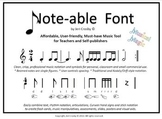 Note-able Font Package - Essential Music Teacher & Self-Pu