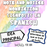 Note and Notice Nonfiction Signposts in Spanish