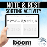 Note and Rest Sorting Music Theory Boom Cards