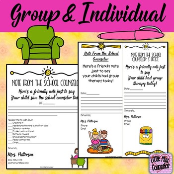 counselor school editable bw templates note color