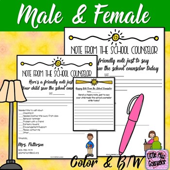 counselor bw editable templates note school color miss little