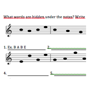 Preview of Note riddles (learn the notes)