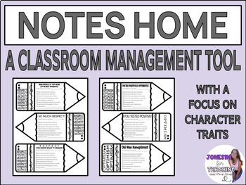 Preview of Note's Home, Classroom Management, Parent Communication, Positive Relationships