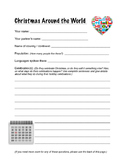 Note-taking form for "Christmas Around the World" project