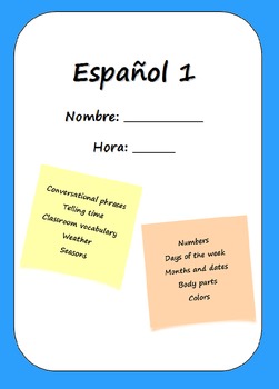 Preview of Note-taking/Review Packet: Realidades / Auténtico Para Empezar Vocab