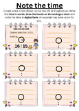 Note the Time - Time Activity Worksheet - Digital | Words 
