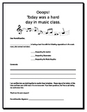 Note to Parent/Guardian from Music Class