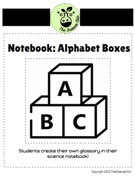 Preview of Notebook:  Alphabet Boxes