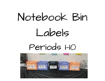 Preview of Notebook Bin Labels