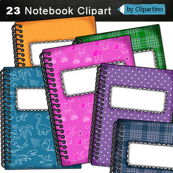 Preview of School supplies clipart Commercial use /Notebook Clip Art