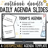 Notebook Doodle Daily Agenda Slides - Google Slides Template