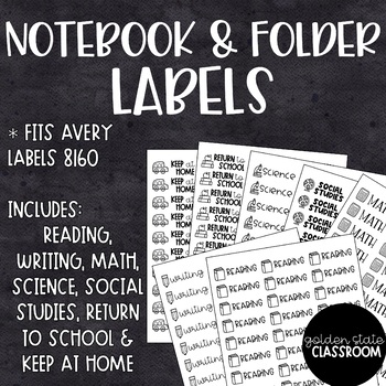 Preview of Notebook & Folder Labels