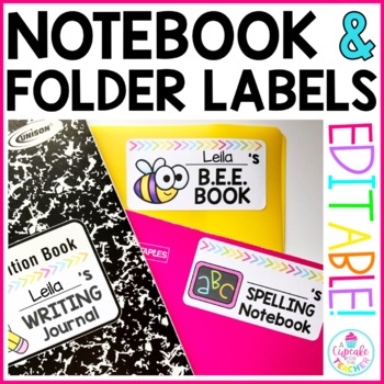 Preview of Notebook & Folder Labels {EDITABLE!}