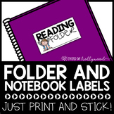 Notebook & Folder Labels for Students