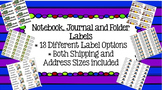 Notebook, Journal and Folder Labels: Both Address and Ship