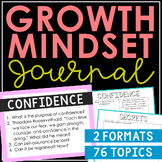 GROWTH MINDSET Activities | SOCIAL EMOTIONAL SEL Writing Discussion Prompts