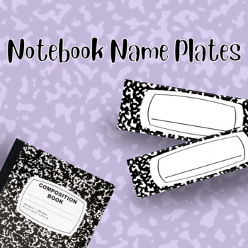 Preview of Notebook Name Plates / Name Tags｜ Black and White Print