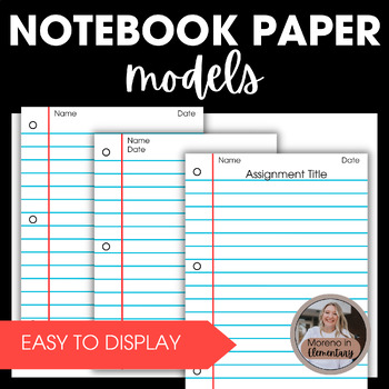 Preview of Notebook Paper Organization Models, Diagrams, & Examples