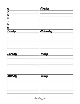 Notebook Planner Template by PlanDazzle | TPT