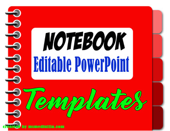 Preview of Digital Interactive Notebook Templates EDITABLE Slides, Student Planner