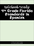 Notebook-Ready 4th Grade Florida Standards in Spanish