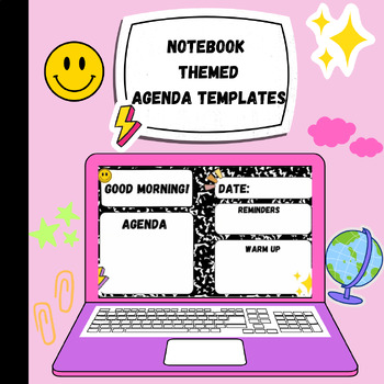 Preview of Notebook Themed Agenda Templates